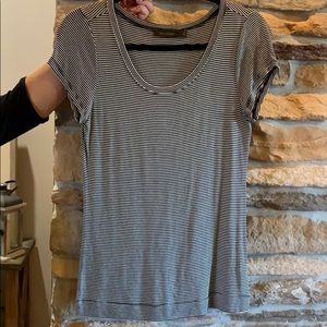 Black and white striped tee